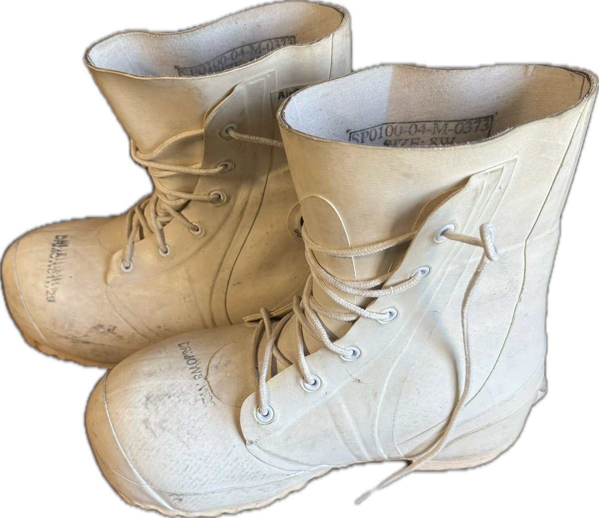 USGI Mickey Mouse/Bunny Boots Extreme Cold Vapor Barrier Boots White Size 8W