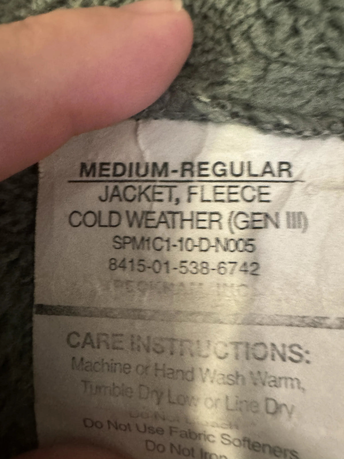 ECWS Gen III Level 3 Fleece Jacket Foliage Green Medium Regular - Cold Weather NSN 8415-01-538-6742