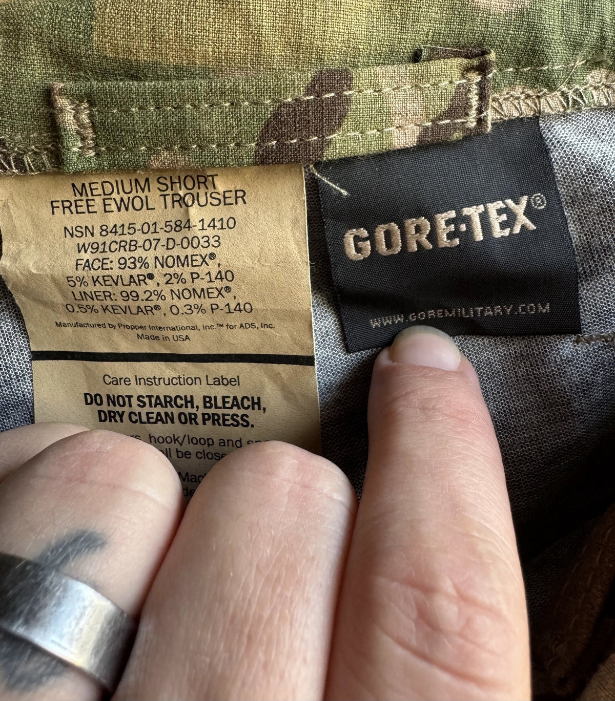 NEW USGI FREE EWOL Trousers Flame Resistant Goretex Multicam Pants OCP Medium/Short